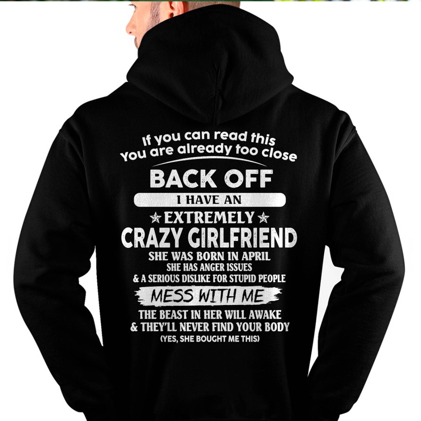 April - If You Can Read This You Are Already Too Close - Gift For Your Boyfriend, Husband From Wife - DOAN04 (SKU07-175-04)