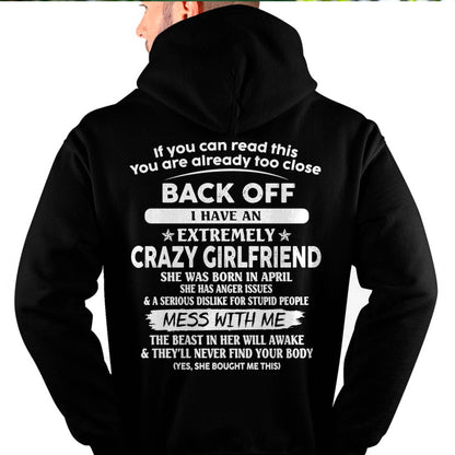 April - If You Can Read This You Are Already Too Close - Gift For Your Boyfriend, Husband From Wife - DOAN04 (SKU07-175-04)