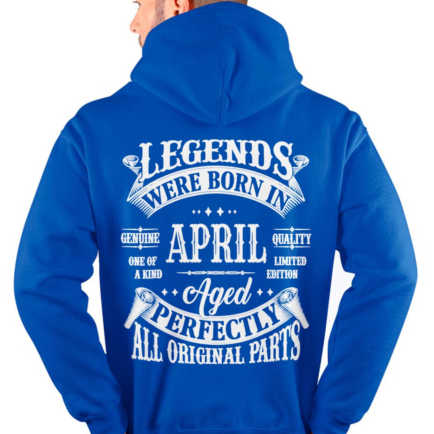 LEGENDS WERE BORN IN APRIL - T-SHIRT FOR MAN - DOAN04 (SKU08-37-04)