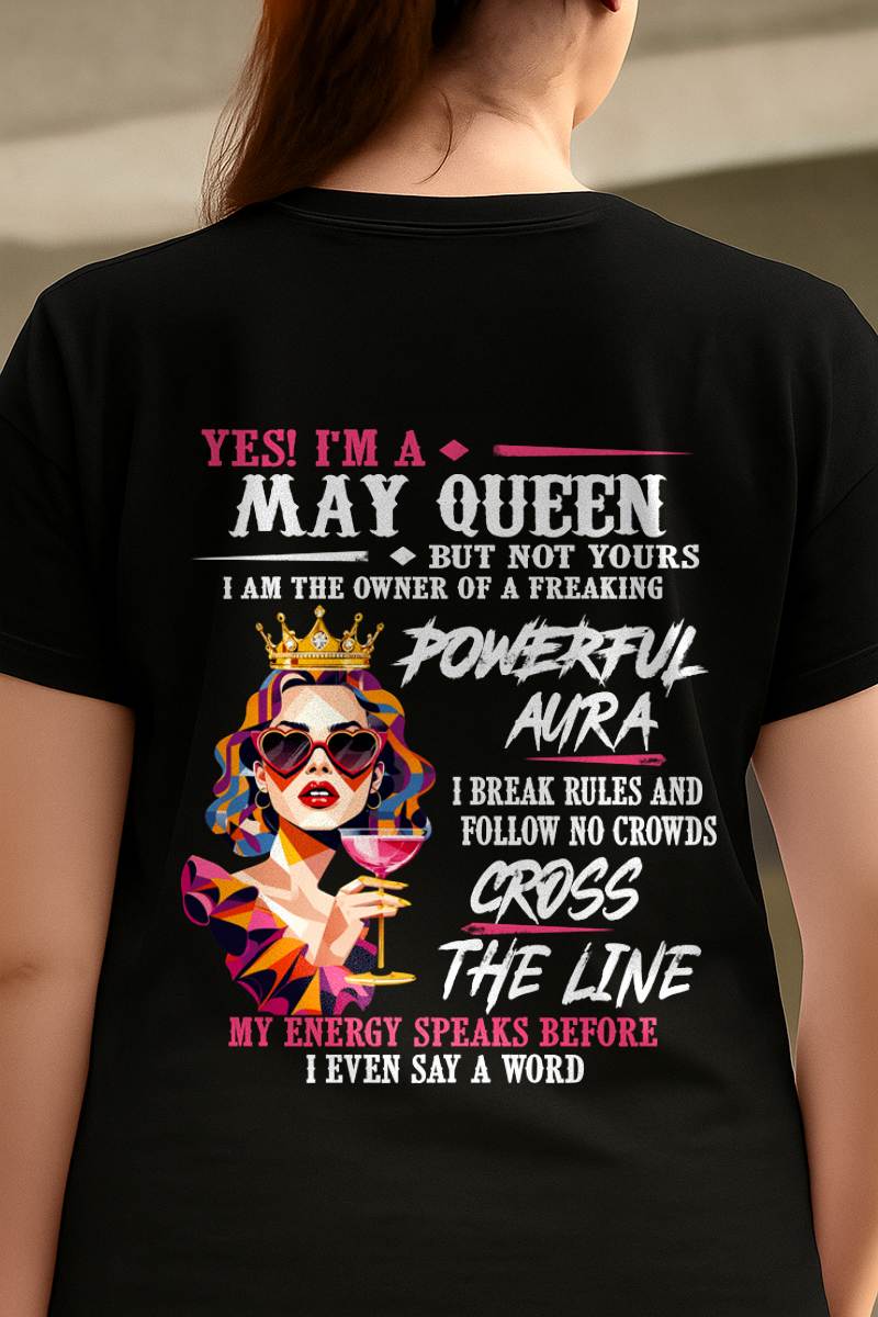"My Powerful Aura Speaks People Before I Even Say A Word" – Beautiful T - Shirt For Women – TIEN05 (SKU2605-278-05)