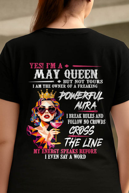 "My Powerful Aura Speaks People Before I Even Say A Word" – Beautiful T - Shirt For Women – TIEN05 (SKU2605-278-05)