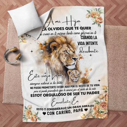 Manta para Hija – Regalo de Consuelo y Calidez de Papá Manta Acolchada de Forro Polar Sherpa NTTDsp