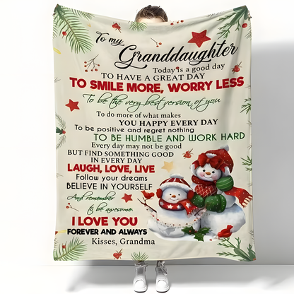 Special Gift For Your Granddaughter Blanket - From Grandma (SKUB11-35)