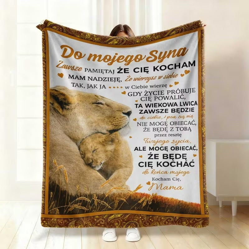 Specjalny prezent dla syna – koc od mamy01
