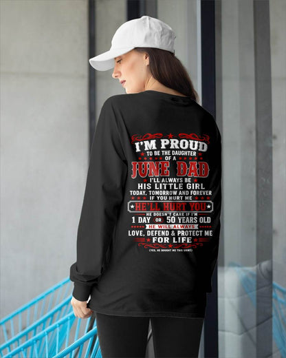 JUNE – "I'LL ALWAYS BE A LITTLE GIRL OF MY DAD" – RED VERSION – T – SHIRT FROM DAD – TIEN06 (SKU2608-154-06)