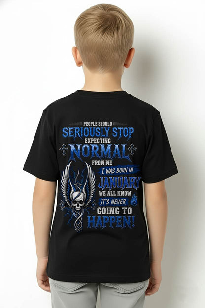 "STOP!! EXPECTING NORMAL FROM ME - IT'S NEVER HAPPEN" –  COOL T - SHIRT FOR MEN – TIEN01 (SKU2606-172-01)