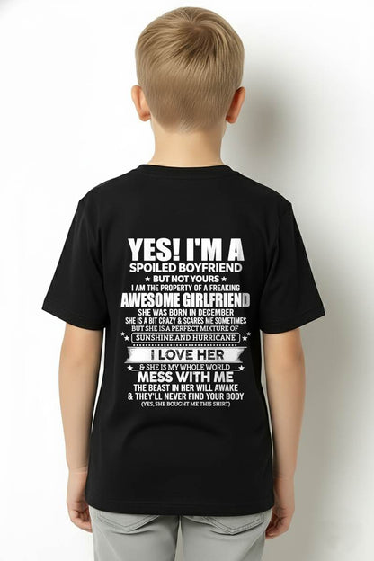 DECEMBER – "I HAVE A GIRLFRIEND - SHE IS SUNSHINE AND HURRICANE" –  T - SHIRT FROM WIFE – TIEN12 (SKU2606-389-12)