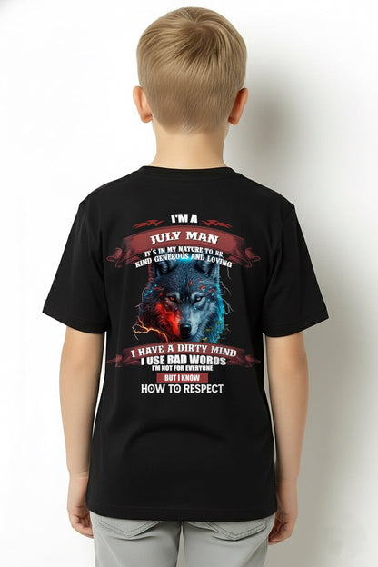 JULY - KNOW HOW TO RESPECT - BIRTHDAY T-SHIRT FOR MEN - TIEN07 / male (SKU12-162-07)