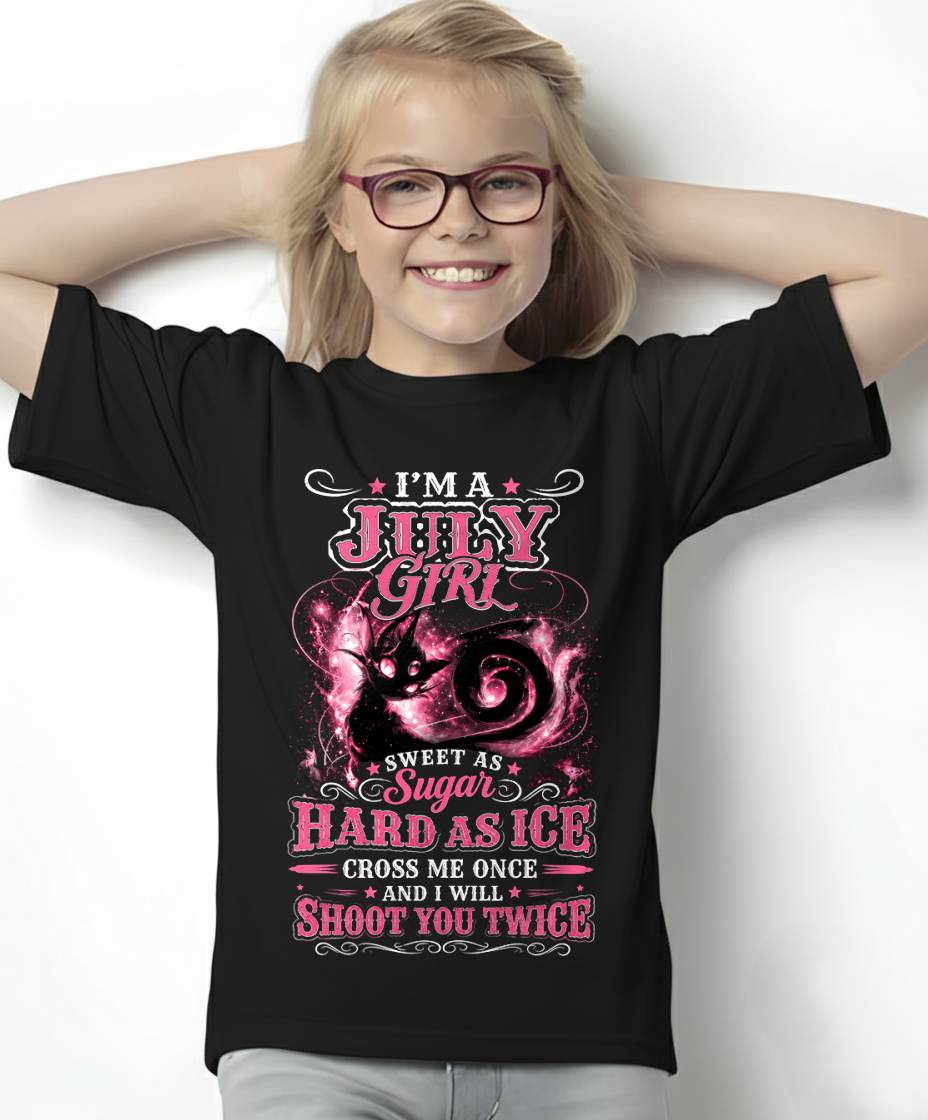 JULY GIRL – "SWEET AS SUGAR - HARD AS ICE" – PINK VERSION – T-SHIRT FOR WOMEN – TIEN07 (SKU2607-325-07)