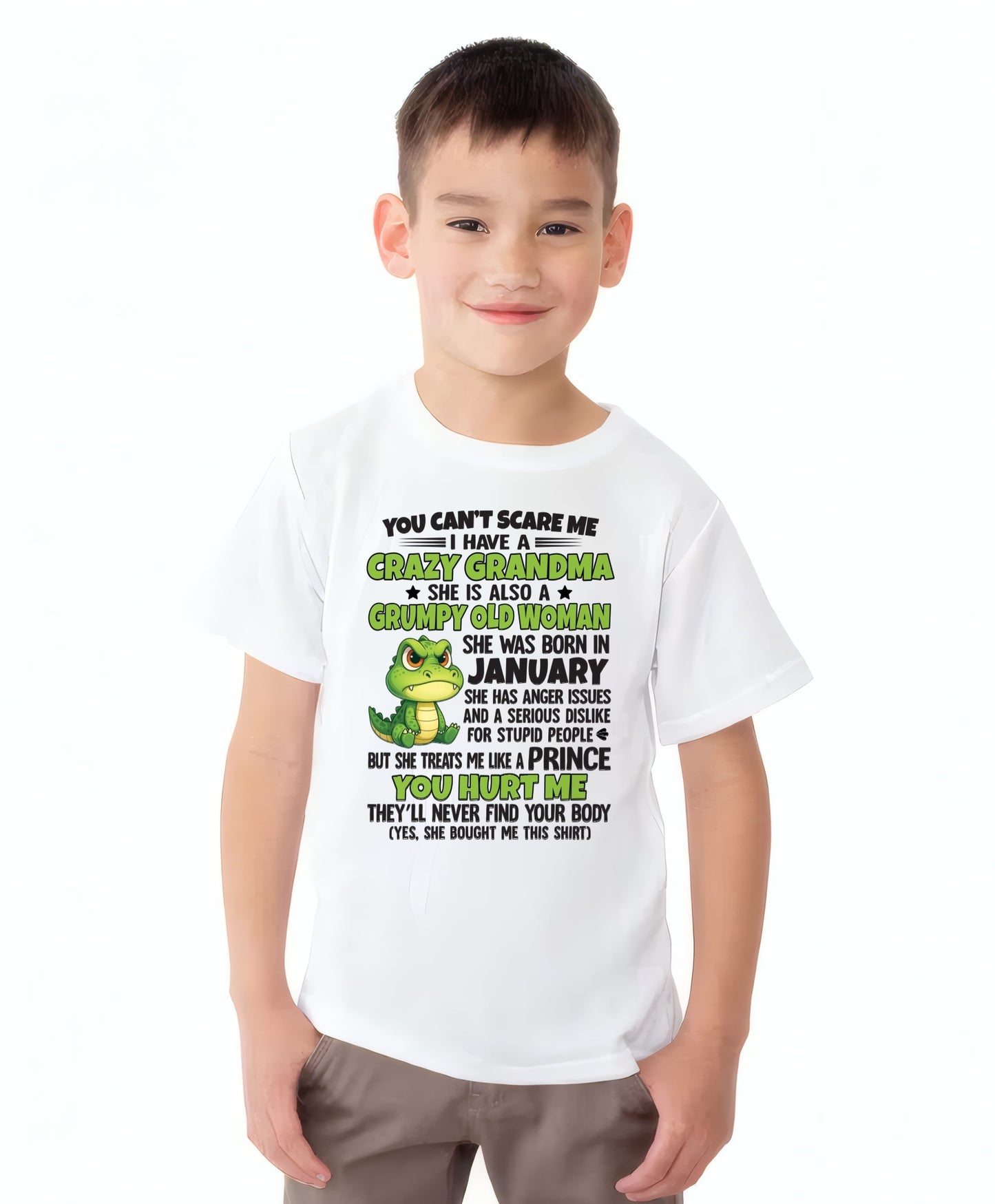 JANUARY - YOU CAN'T SCARE ME - FOR GRANDSON - GIFT FROM GRANDMA - TIEN01 (SKU09-85-01)