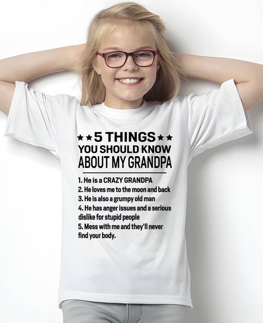 FIVE THINGS YOU SHOULD KNOW ABOUT MY GRANDPA - GIFT FROM GRANDPA - TIEN00 (SKU2603-134-00)