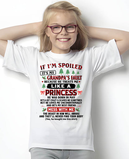MAY - SPOILED GRANDDAUGHTER - PERFECT CHRISTMAS GIFT FOR GRANDDAUGHTER - GIFT FROM GRANDPA - tien05 (SKU10-180-05)