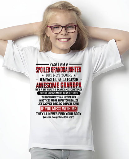 YES! I'M A SPOILED GRANDDAUGHTER - GIFT FROM GRANDPA - TIEN00 (SKU26T-01317-00)