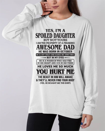 October – I Am The Property Of A Freaking Awesome Dad – Gift For Son And Daughter From Dad – DOAN10 (SKU11-28-10)