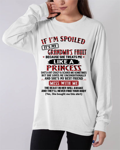 If I’m Spoiled, It’s My Grandma’s Fault – Gift For Grandson And Granddaughter From Grandma – DOAN00 (SKU07-92-00)