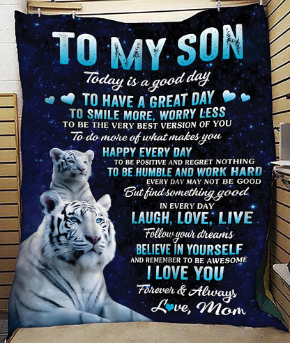 Special Gift For Your Son Blanket - From Mom (SKUB12-03)