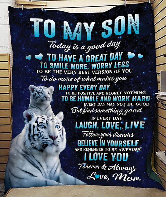 Special Gift For Your Son Blanket - From Mom (SKUB12-03)