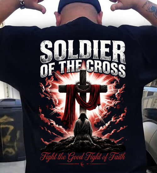 SOLDIER OF THE CROSS - CHRISTIAN T-SHIRT - FOR MEN tien00 (SKU2608-132)