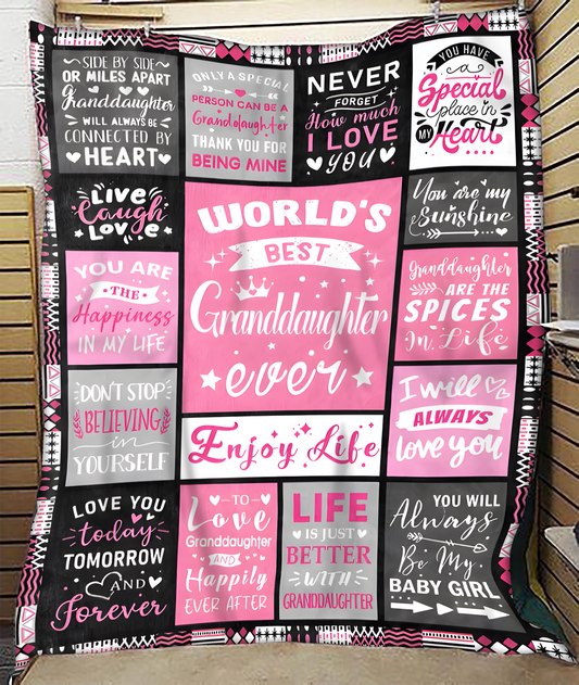 TO MY GRANDDAUGHTER - GIFT FOR GRANDDAUGHTER - Sherpa Fleece Blanket From Grandparent (SKUB-TIEN-07)