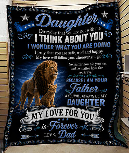 SPECIAL BLANKET TO YOUR DAUGHTER - A WARM HUG FROM DAD - TIEN00 (SKU2608-32)