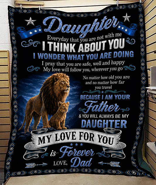 SPECIAL BLANKET TO YOUR DAUGHTER - A WARM HUG FROM DAD - TIEN00 (SKU2608-32)