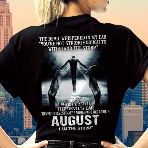 August - The Devil Whispered In My Ear - T-Shirt For Woman - TIEN08 (SKU-CHAUU-08)