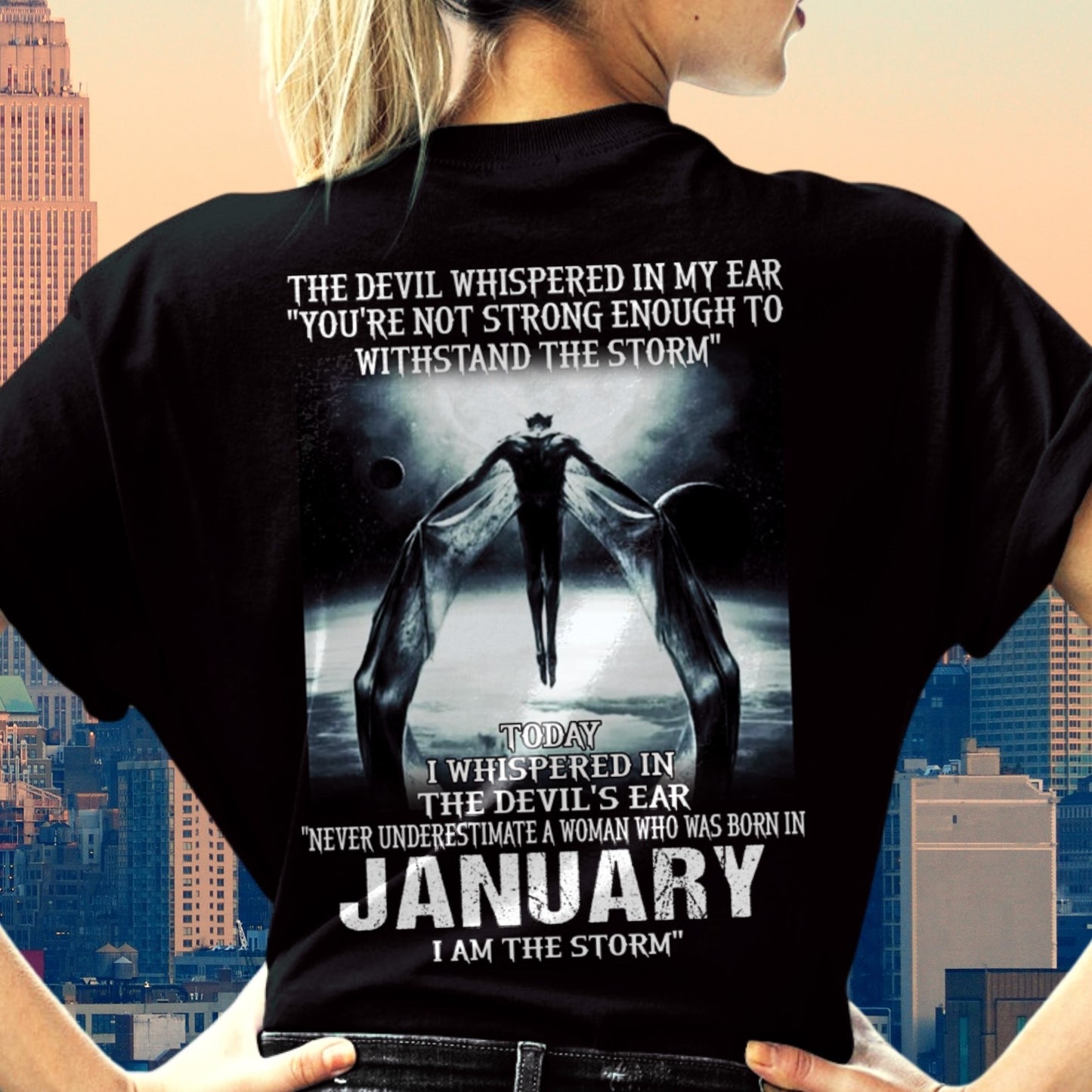 January - The Devil Whispered In My Ear - T-Shirt For Woman - DOAN01 (SKU-CHAUU-01)