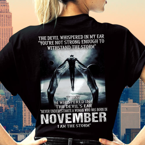November - The Devil Whispered In My Ear - T-Shirt For Woman - TIEN11 (SKU-CHAUU-11)