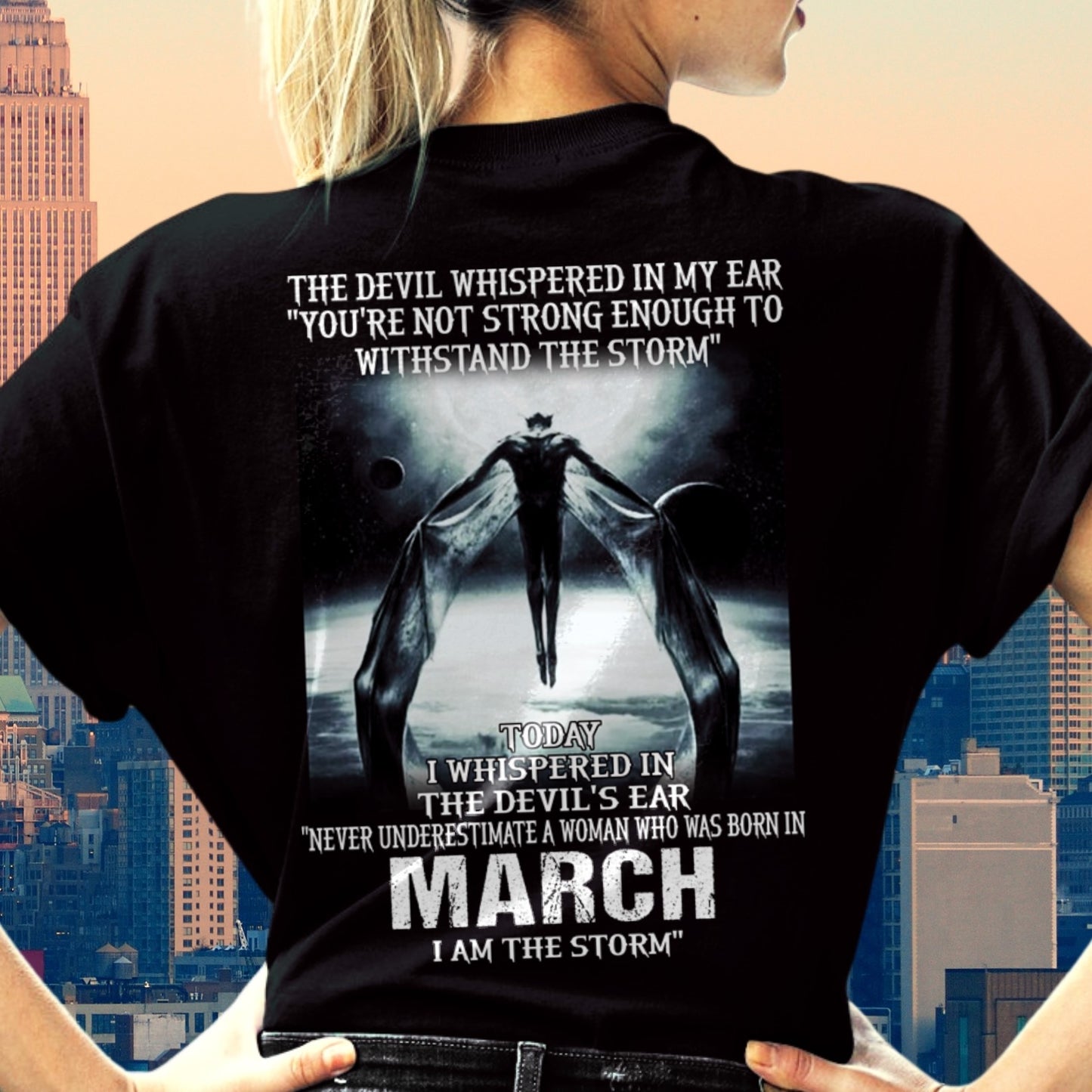 March - The Devil Whispered In My Ear - T-Shirt For Woman - DOAN03 (SKU-CHAUU-03)