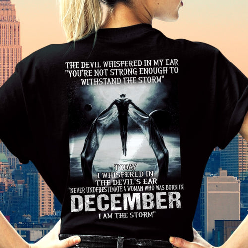 December - The Devil Whispered In My Ear - T-Shirt For Woman - TIEN12 (SKU-CHAUU-12)