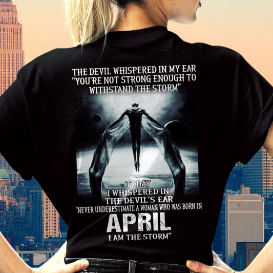 April - The Devil Whispered In My Ear - T-Shirt For Woman - DOAN04 (SKU-CHAUU-04)