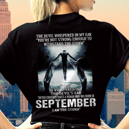 September - The Devil Whispered In My Ear - T-Shirt For Woman - DOAN09 (SKU-CHAUU-09)