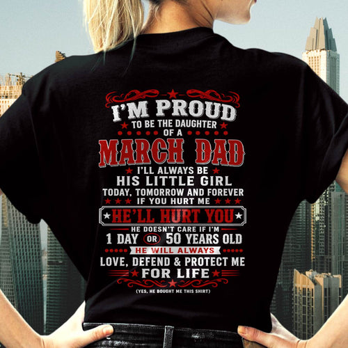 MARCH – "I'LL ALWAYS BE A LITTLE GIRL OF MY DAD" – RED VERSION – T – SHIRT FROM DAD – TIEN03 (SKU2608-154-03)