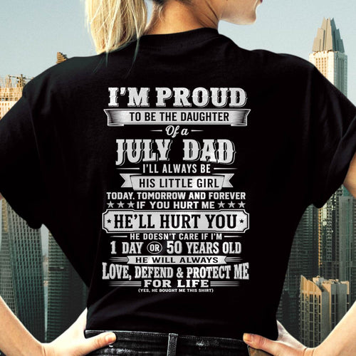 JULY – "I'LL ALWAYS BE A LITTLE GIRL OF MY DAD" – T – SHIRT FROM DAD – TIEN07 (SKU2607-210-07)