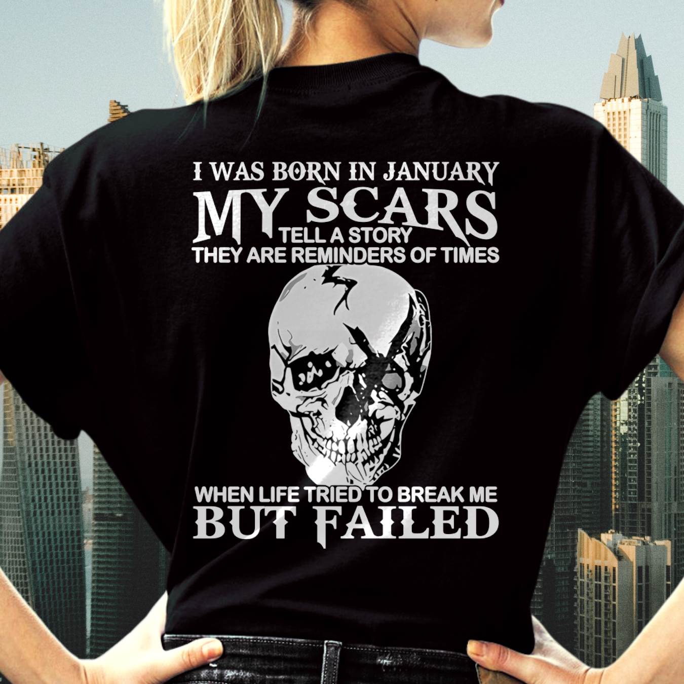 My Scars Tell A Story – T-Shirt For Woman – DOAN01 (SKU10-27-01)