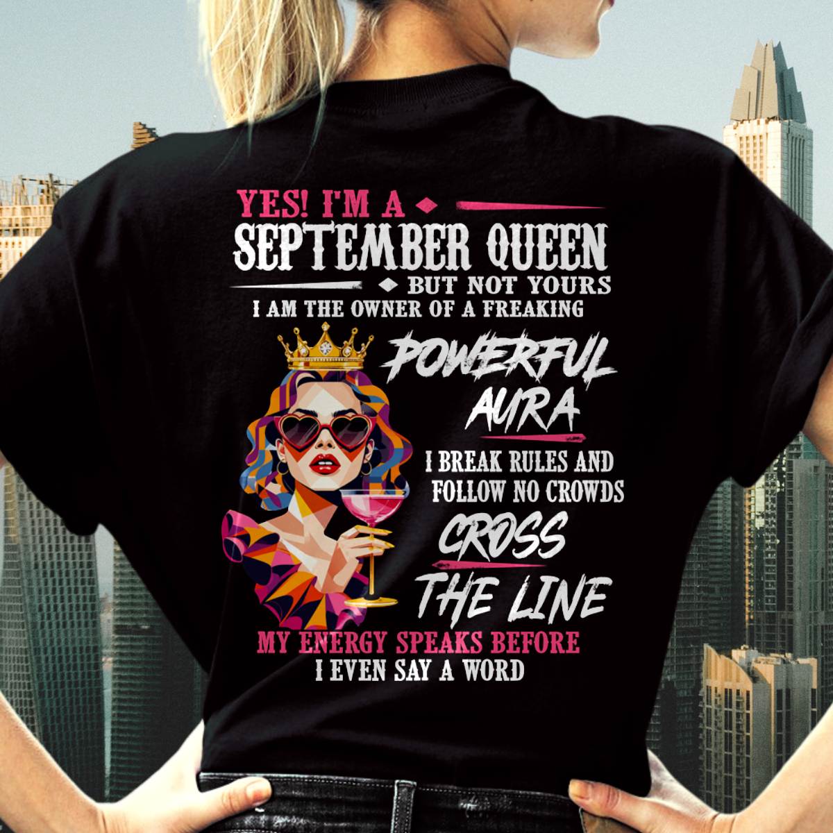"My Powerful Aura Speaks People Before I Even Say A Word" – Beautiful T - Shirt For Women – TIEN09 (SKU2605-278-09)