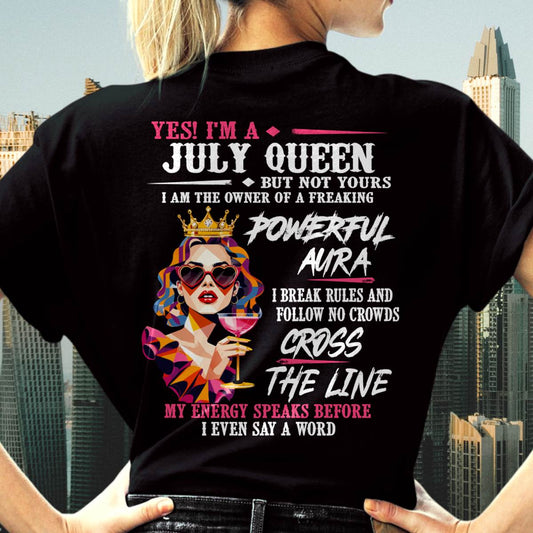 "My Powerful Aura Speaks People Before I Even Say A Word" – Beautiful T - Shirt For Women – TIEN07 (SKU2605-278-07)