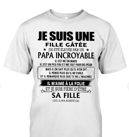 Cadeau d’anniversaire de papa pour sa fille  |   T-shirt - TIEN03 / fr03