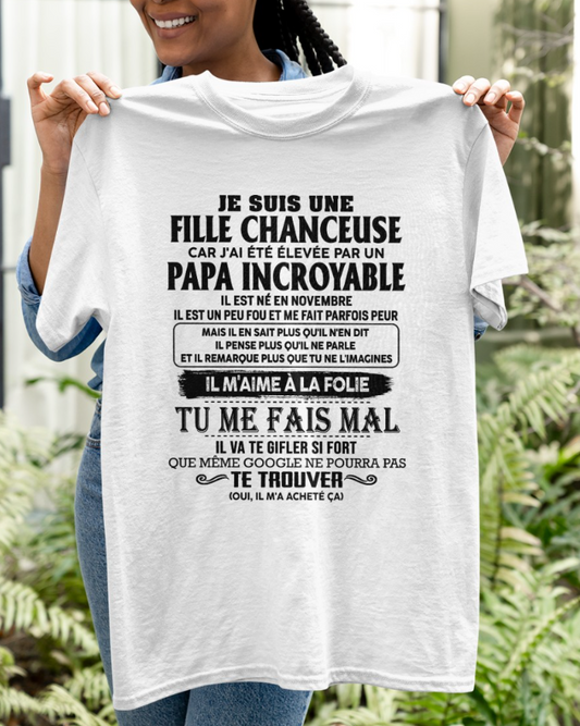 Cadeau d’anniversaire de papa pour sa fille  |   T-shirt - TIEN00 / fr00