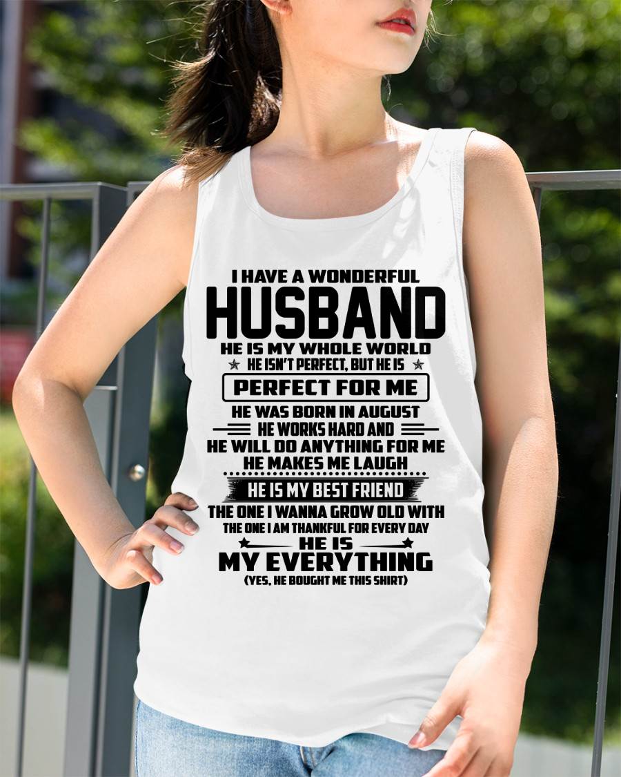 August – I Have A Wonderful Husband – Gift For Wife From Husband – DOAN08 (SKU12-314-08)