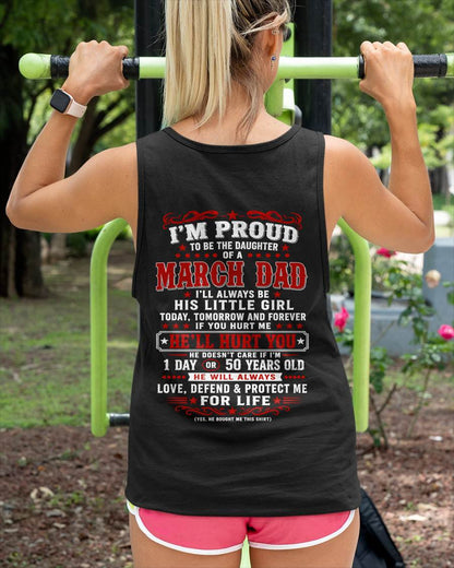 MARCH – "I'LL ALWAYS BE A LITTLE GIRL OF MY DAD" – RED VERSION – T – SHIRT FROM DAD – TIEN03 (SKU2608-154-03)