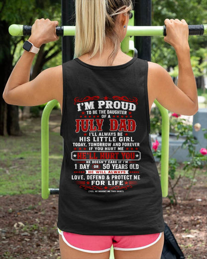 JULY – "I'LL ALWAYS BE A LITTLE GIRL OF MY DAD" – RED VERSION – T – SHIRT FROM DAD – TIEN07 (SKU2608-154-07)