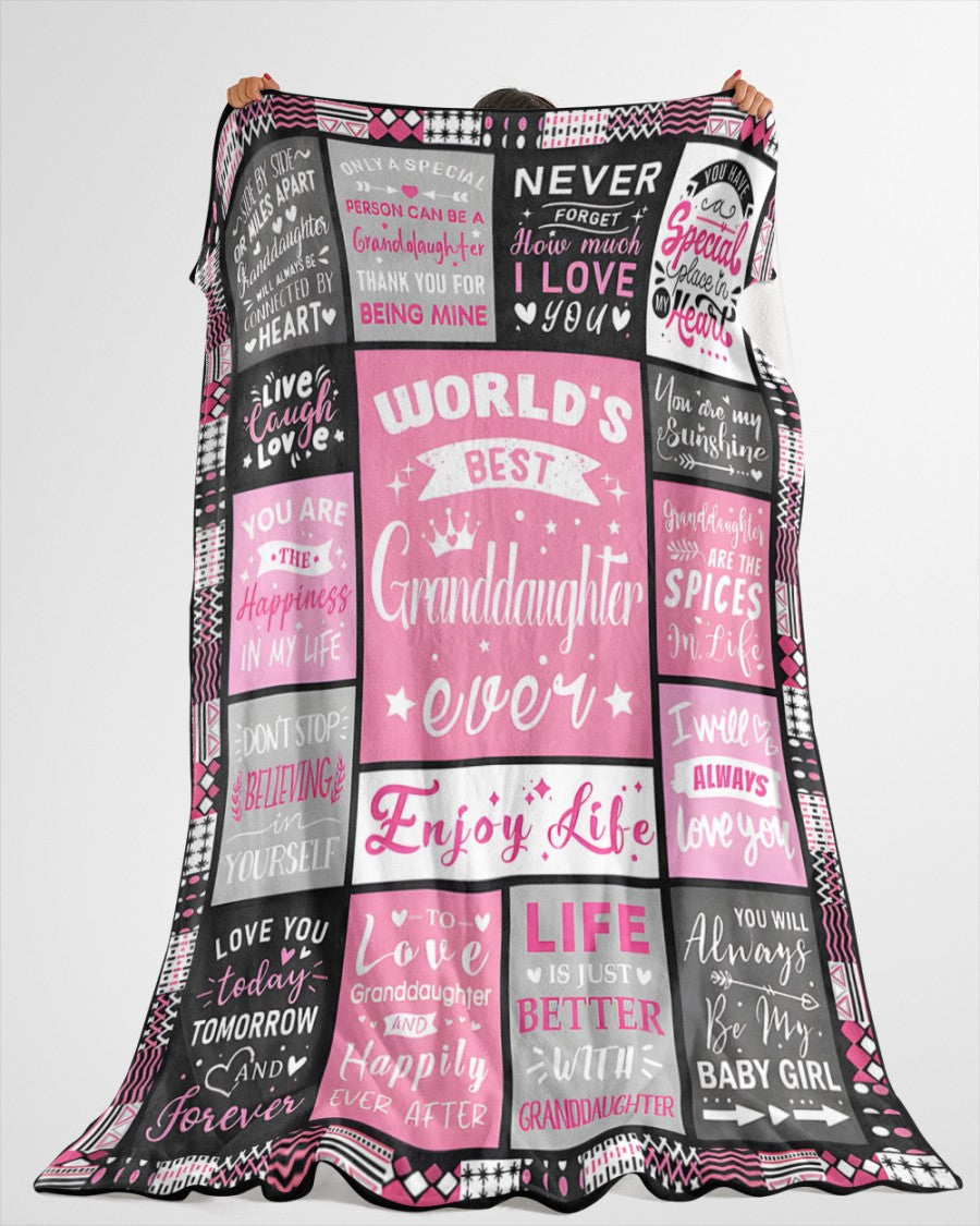 TO MY GRANDDAUGHTER - GIFT FOR GRANDDAUGHTER - Sherpa Fleece Blanket From Grandparent (SKUB-TIEN-07)