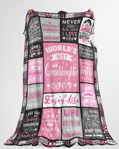 TO MY GRANDDAUGHTER - GIFT FOR GRANDDAUGHTER - Sherpa Fleece Blanket From Grandparent (SKUB-TIEN-07)