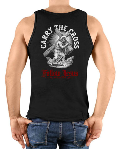 CARRY THE CROSS FOLLOW JESUS - CHRISTIAN T-SHIRT - FOR MEN tien00 (SKU2608-134)