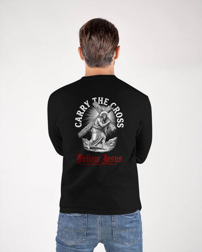 CARRY THE CROSS FOLLOW JESUS - CHRISTIAN T-SHIRT - FOR MEN tien00 (SKU2608-134)