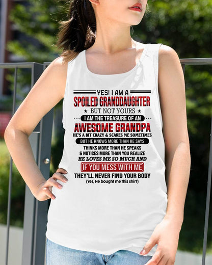 YES! I'M A SPOILED GRANDDAUGHTER - GIFT FROM GRANDPA - TIEN00 (SKU26T-01317-00)