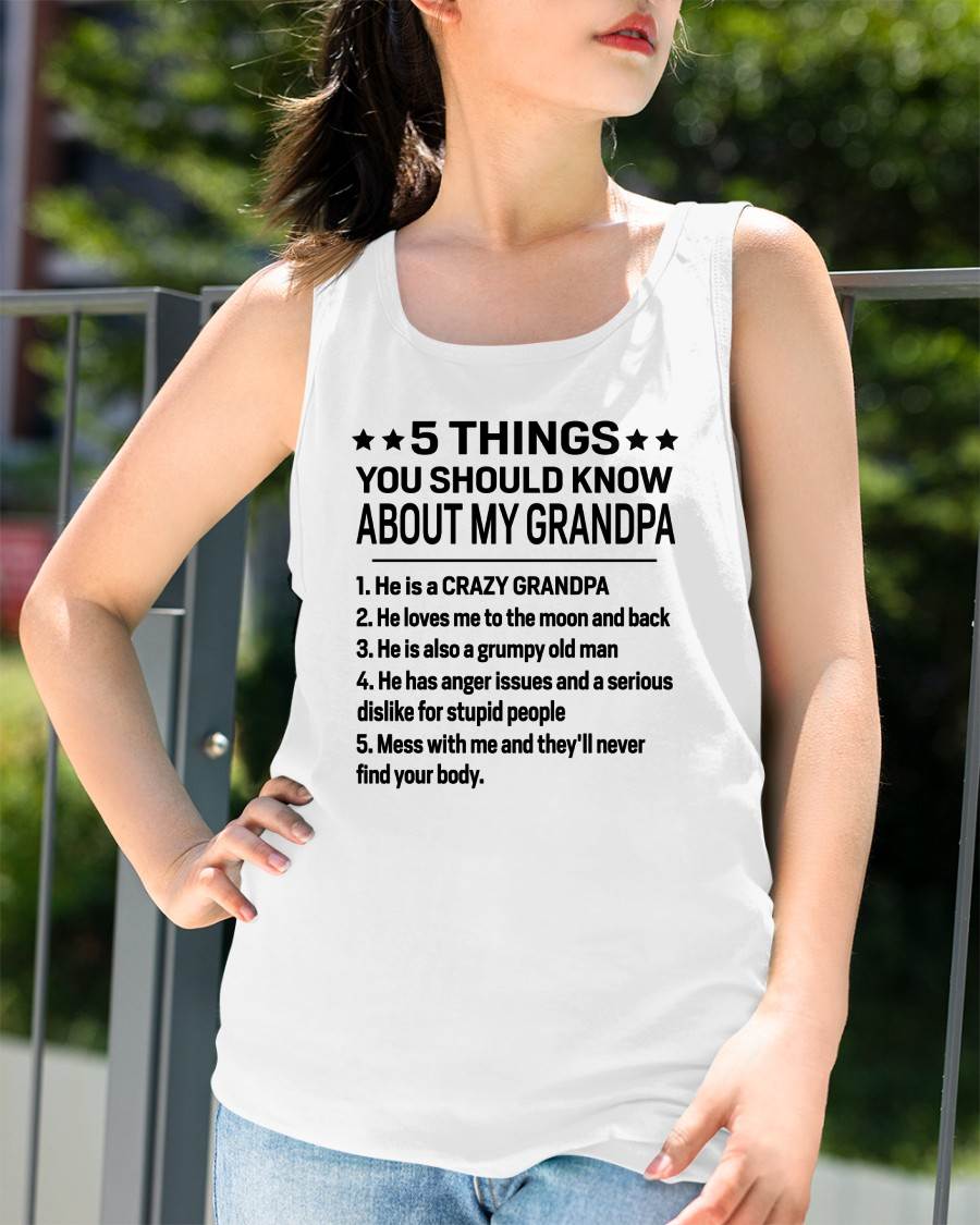 FIVE THINGS YOU SHOULD KNOW ABOUT MY GRANDPA - GIFT FROM GRANDPA - TIEN00 (SKU2603-134-00)