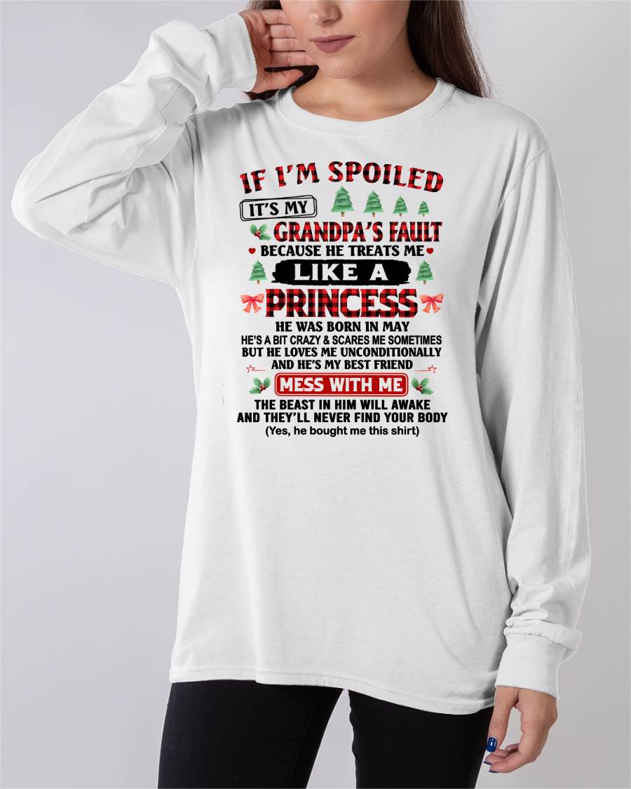 MAY - SPOILED GRANDDAUGHTER - PERFECT CHRISTMAS GIFT FOR GRANDDAUGHTER - GIFT FROM GRANDPA - tien05 (SKU10-180-05)