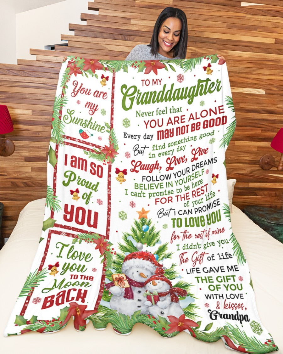 BLANKET FOR GRANDDAUGHTER – COMFORT & WARMTH CHRISTMAS GIFT FROM GRANDPA  Sherpa Fleece Quilt Blanket TIEN00 (SKUB10-184)